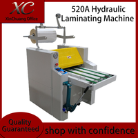 FM520A Machine à plastifier manuelle hydraulique à grand rouleau Moteur de contrôle de vitesse semi-automatique Fonction anti-courbure Nouvelle post-presse