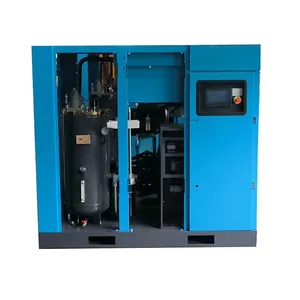 Industrial Compressors 7.5kw 11kw 15kw 22kw 37kw 55kw 75kw 132kw Rotary Screw Air Compressor with Brazed Plate Heat Exchanger