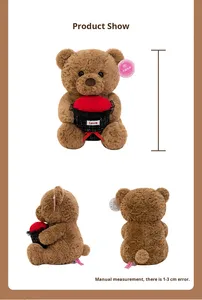 Orso di Rose all'Ingrosso, Orso Torta, Regalo per San Valentino, Bambola Orso <span class=keywords><strong>con</strong></span> Scatola Regalo, Peluche OEM ODM - Product Image 4