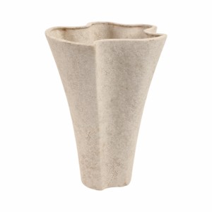Vase cannelé raffiné, décoration contemporaine pour la maison, vase à fleurs moderne pour la présentation dans le salon, forme architecturale, vase de table - Product Image 3