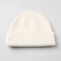 Bonnet en tricot chaud en mélange de laine avec logo personnalisé, couleur unie, pour le ski et les tenues d'hiver (vente en gros)