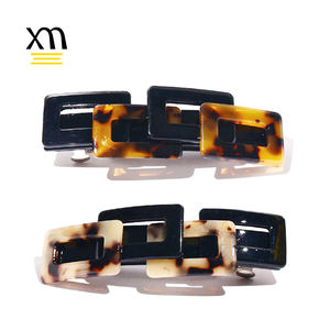 Di lusso di grandi dimensioni francese della clip del barrette delle donne su ordinazione barrette dei capelli della clip accessori vintage goody acetato di cellulosa geometrica barrette - Product Image 1