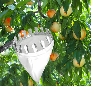 DD2985 haute branche cueillette cerise pêche coton sac pôle agricole jardin fruits attrape récolte cueilleur de fruits tête panier - Product Image 5