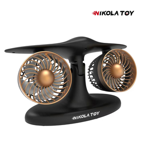 Modèle de jouet en forme d'avion de bureau Jetfan 2e génération de NIKOLATOY (noir) avec emballage d'origine - À partir de 14 ans - Product Image 2