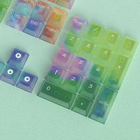 Lot de 119 petites touches transparentes Cherry Roland Jade pour clavier mécanique Magic Fog