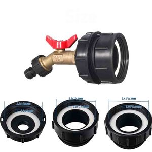 Conector de manguera de jardín 2,44 "fino y 2,36" válvula de mano de rosca gruesa Válvula de grifo de manguera de latón sin plomo accesorios de tanque de mano IBC - Product Image 3
