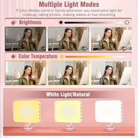 Haute qualité Mini LED Selfie anneau lumière pince Kit vente d'usine pour bureau lit utilisation Smartphone vidéo Microphone Vlog caméra prise de vue