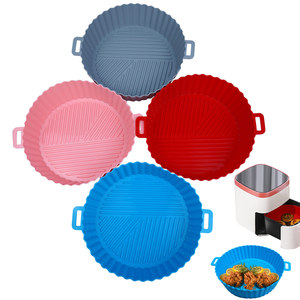 Silicone Baking Mat Round And Oval 230mm 240mm Oven <b>Safe</b> Food Grade For Air Fryer Baking <b>Tools</b> - Product Image 2