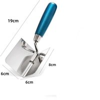 Kit de truelles d'angle intérieur en acier inoxydable à 90 degrés pour plâtrage et finition de cloisons sèches, outil de masticage DIY avec manche en nylon