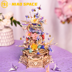MU <span class=keywords><strong>X</strong></span> MIAO SPACE ดอกไม้เมาเหล้า ชุดประกอบโมเดลโลหะ 3 มิติ งานฝีมือ DIY ของสะสม กล่องดนตรี ของขวัญแทนใจสำหรับคนรัก - Product Image 3