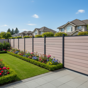 <span class=keywords><strong>Poteau</strong></span> de clôture de jardin en <span class=keywords><strong>composite</strong></span> WPC avec cadre en aluminium, écologique et durable, installation et démontage faciles, clôture de sécurité - Product Image 1