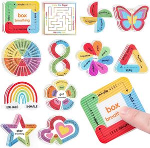 Autocollants sensoriels réutilisables en papier texturé pour apaiser l'humeur, <span class=keywords><strong>bandes</strong></span> anti-anxiété pour enfants et <span class=keywords><strong>adultes</strong></span>, respiration tactile et pleine conscience - Product Image 1