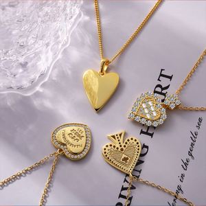 Collares de Corazón en Capas Chapados en Oro de 18k con Zirconia 5A, Regalos de Joyería para Aniversario y Cumpleaños para Mujer - Product Image 5