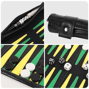 Backgammon <span class=keywords><strong>da</strong></span> Viaggio Arrotolabile, <span class=keywords><strong>Giochi</strong></span> <span class=keywords><strong>da</strong></span> Tavolo Portatili in Pelle PU, Set di Backgammon per Adulti - Product Image 4