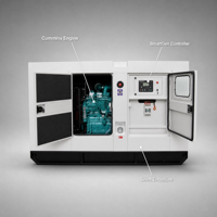Groupe électrogène diesel silencieux 50Hz 30kW à faible bruit, insonorisé, générateur industriel, alimentation de secours pour usage domestique et commercial