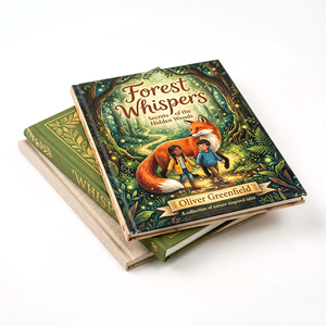 Impression personnalisée de livres d'histoires pour enfants à couverture rigide, livre d'aventures dans la forêt pour enfants, livre d'images éducatif avec <span class=keywords><strong>illustration</strong></span> de renard - Product Image 1