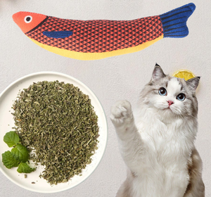Weiches Baumwolltuch Fisch-Imitat Haustier-Spielzeug, Beißstab für Kätzchen, Selbstbeschäftigung für Katzen im Innenbereich - Product Image 3