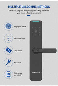 Cerradura Inteligente para Puerta con Huella Dactilar NFC, Precio de Fábrica en China, Cerraduras Digitales para Puerta de Aluminio con Aplicación Tuya TTLock, KX1 NFC Inteligente - Product Image 2