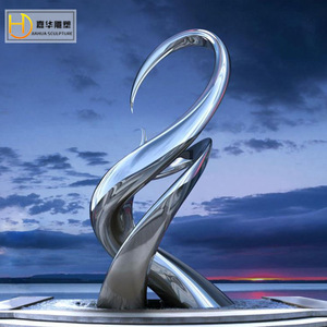 Escultura Abstracta de Acero Inoxidable Jiahua, Forma Irregular, Decoración Artística Hecha a Mano para Montar en el Suelo Exterior - Product Image 4