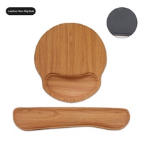 Repose-poignets en cuir PU solide avec mousse à mémoire de forme pour souris et clavier, base antidérapante en EVA, bords cousus