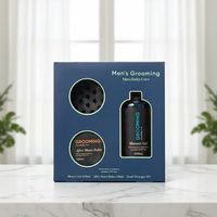 Coffret Cadeau de Luxe pour Homme – Kit de Soins Bain et Soin de la Barbe – Gel Douche, Baume Après-Rasage, Brosse à Barbe – Prix Usine, Vente Chaude en Gros