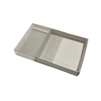Boîte à tiroir en carton blanc personnalisée, petite boîte cadeau coulissante, boîte d'emballage transparente avec couvercles en PET