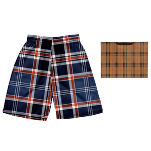 กางเกงขาสั้นชายหาดกันน้ำแฟชั่นลำลองสุดหรู ดีไซน์ลายตารางวินเทจ Burberry ทรงหลวมสำหรับผู้ชาย - Product Image 4
