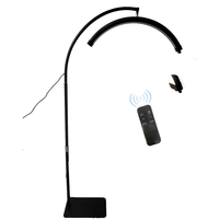 Lampe à Cils en Aluminium Demi-Lune de 28 Pouces, Télécommande, Extensions de Cils, Artiste de Tatouage, Esthéticien Pro