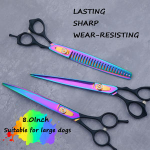 Pet saç temizleme ürünleri kedi ve köpek saç güzellik makas 8-inch paslanmaz çelik Pet makas - Product Image 5