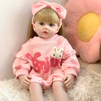 Poupée Reborn de 60cm en caoutchouc souple pour bébé, jouet pour fille, princesse, cadeau d'anniversaire, émail doux et mignon