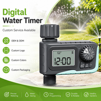 Temporizador de Riego Digital OEM IP65 con Pantalla LCD de 2.5'', Retraso por Lluvia de 24-72H, 116PSI, Programable para Manguera de Jardín y Riego por Goteo en Macizos Elevados