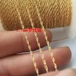 A966 non tarnish 14k gold filled chain permanent necklace bracelet jewelry chain bulk diy accessory