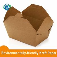 Vente en gros Boîtes de fast-food bon marché jetables personnalisées Offre Spéciale poulet frit et chips Boîte d'emballage alimentaire en papier