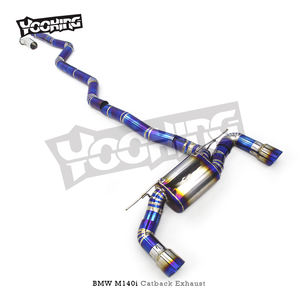 Sistema de escape de coche de titanio YOOKING para <span class=keywords><strong>BMW</strong></span> <span class=keywords><strong>M140</strong></span> M140i F20 B58 3,0 T 2017-2019 3,5 pulgadas silenciador de tubo único catback - Product Image 2