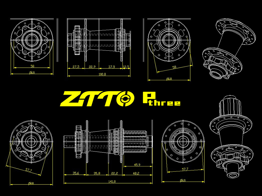 ZTTOマウンテンバイクハブ32穴6ポールディスクブレーキベアリング