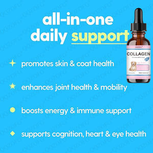 Offres Spéciales OEM Collagène pour animaux de compagnie Collagène liquide pour chiens Supplément pour la peau et le pelage Soulagement des démangeaisons pour chiens allergiques, Biotine, - Product Image 3