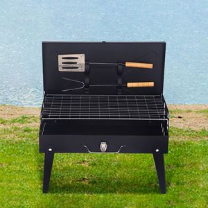 Barbecues au charbon de bois pour le camping en plein air avec outils de barbecue, ensemble de four à griller - Product Image 3