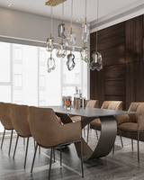 Villa Duplex Lustres Suspendus Plafond Lustre En Verre Cristal pour Salon Escaliers