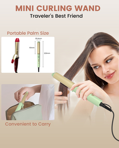 Mini rizador de pelo portátil más vendido del 2025 con pantalla LED y calentador PTC, herramientas de estilismo para el cuidado del cabello - Product Image 3