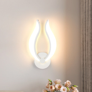 Interior Modern Decor <b>Wall</b> <b>Lights</b> Indoor Acrylic LED <b>Wall</b> <b>Sconce</b> with Art Flame Shape Warm White Lamps Dimmable for Hotel Home - Product Image 5
