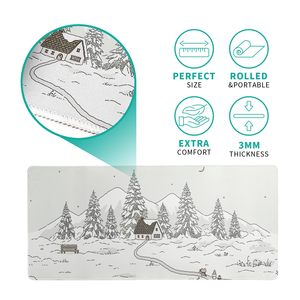 Giáng Sinh Kawaii Phim Hoạt Hình Màu Trắng Anime Non-Slip Cao Su Chơi Game Chuột Pad Bàn Phím Và Bàn Chuột Mat Cho Nhà Văn Phòng - Product Image 4