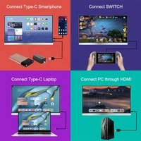 Monitor game portabel, monitor game ultra-tipis 14 inci 1080p dengan USB Tipe C untuk memperluas layar game PC laptop