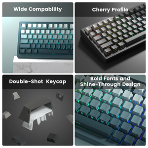 XVX PBT 136-key Side Print Keycaps Warna-warni Gradasi RGB Backlit Keycap Double Shot Customs <span class=keywords><strong>Keyboard</strong></span> Laptop untuk Pemain Game DIY - Product Image 6