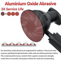 Disques de ponçage en maille 5 pouces auto-agrippants en oxyde d'aluminium 60 # ~600 #   Bois de haute performance sans poussière, OEM, dureté moyenne, longue durée de vie