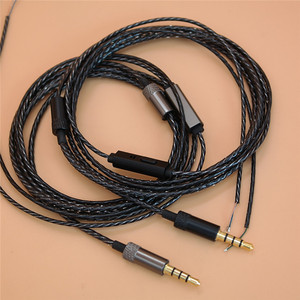 Cable de Auriculares Transparente Trenzado DIY con Micrófono, Cable de Audio de Cobre Libre de Oxígeno para Audiófilos, Conector de 3.5 mm - Product Image 1