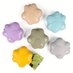 Wholesale Silicone Dog Poop Bag Dispenser, Portable Pet Waste Bag Holder with Leash <b>Clip</b>, Hands-Free Outdoor Walking Custom Logo - Product Image 1