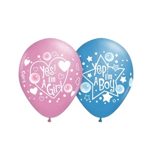 Decorazioni per Baby Shower '<span class=keywords><strong>È</strong></span> un Maschio' '<span class=keywords><strong>È</strong></span> una Femmina', Palloncini in Lattice con Logo Personalizzato, Palloncini '<span class=keywords><strong>È</strong></span> una Ragazza' e '<span class=keywords><strong>È</strong></span> un Maschio' - Product Image 3