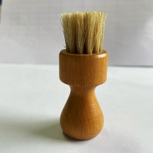 Applicateur <span class=keywords><strong>de</strong></span> vernis à chaussures portable avec manche en bois et brosse à poils <span class=keywords><strong>de</strong></span> porc en cuir en forme <span class=keywords><strong>de</strong></span> timbre pour crème <span class=keywords><strong>de</strong></span> cirage - Product Image 3