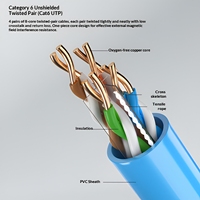 Câble Réseau CAT6 Super Classe 5 Modèle BK-60 Norme Nationale Projet POE Surveillance Spécial Paire Torsadée Cuivre UTP