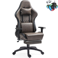 Chaise de jeu E Sport, chaise gamer, chaise réglable en hauteur, ergonomique, en cuir, chaise de jeu pour ordinateur, design moderne inclinable pour un usage domestique